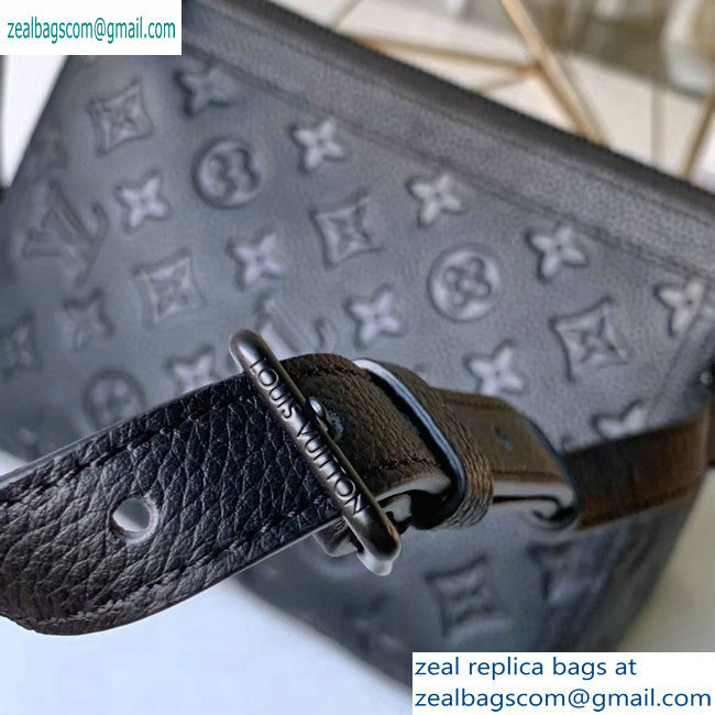 Louis Vuitton Monogram Empreinte Triangle Shaped Messenger Bag M54330 Black 2019 - Click Image to Close