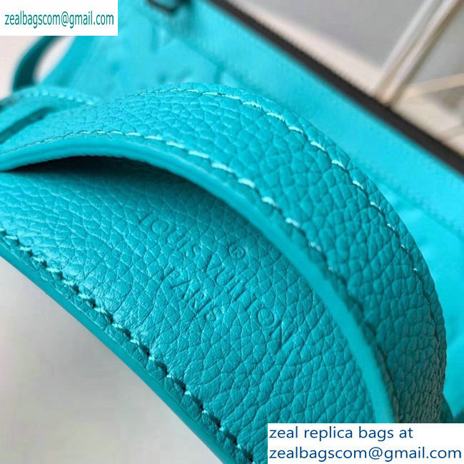 Louis Vuitton Monogram Empreinte Triangle Shaped Messenger Bag M54330 Turquoise 2019 - Click Image to Close