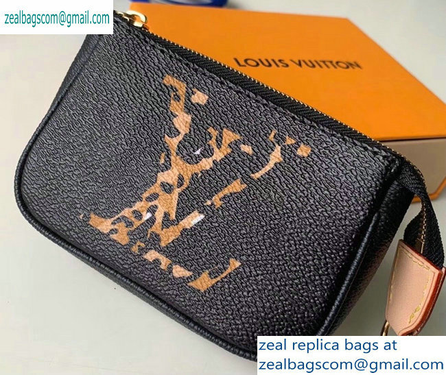 Louis Vuitton Monogram Giant Canvas Micro Pochette Accessoires Bag M67579 Animal Print 2019 - Click Image to Close