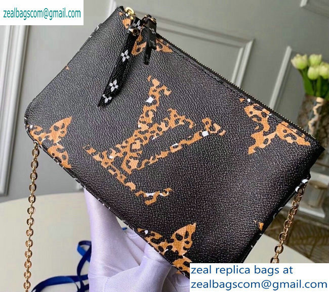 Louis Vuitton Monogram Giant Canvas Pochette Double Zip Bag M67874 Animal Print 2019 - Click Image to Close