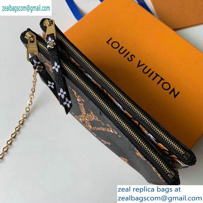Louis Vuitton Monogram Giant Canvas Pochette Double Zip Bag M67874 Animal Print 2019 - Click Image to Close
