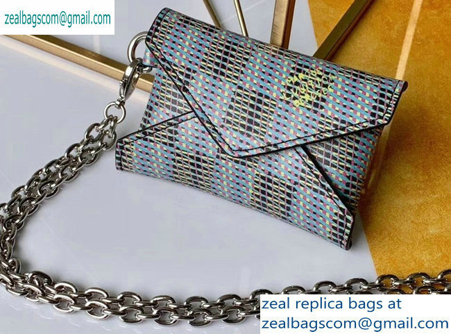 Louis Vuitton Monogram LV Pop Kirigami Necklace Envelope Pouch Bag M68613 Blue 2019 - Click Image to Close