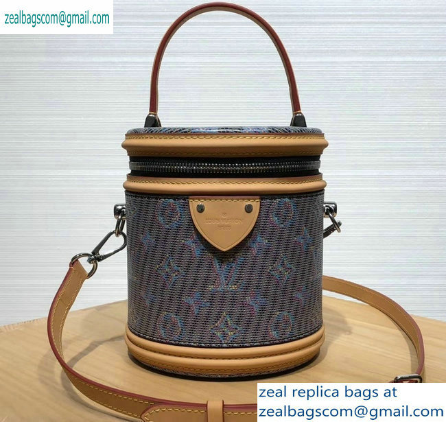 Louis Vuitton Monogram LV Pop Print Cannes Beauty Case Bucket Bag M55457 Blue 2019