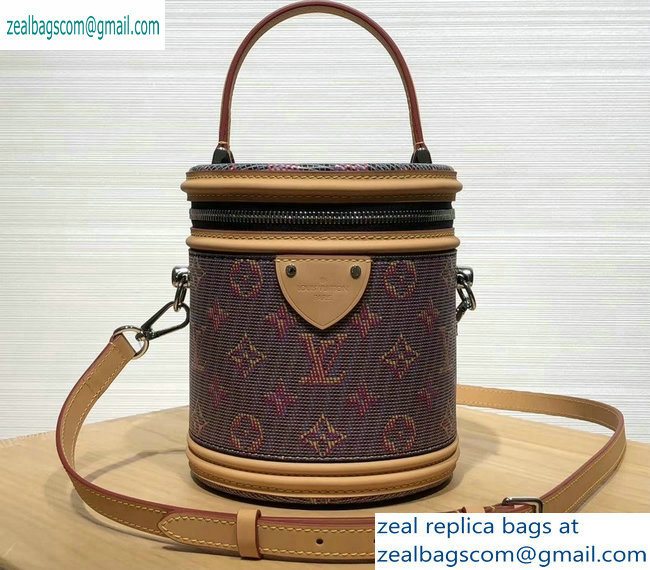 Louis Vuitton Monogram LV Pop Print Cannes Beauty Case Bucket Bag M55457 Pink 2019