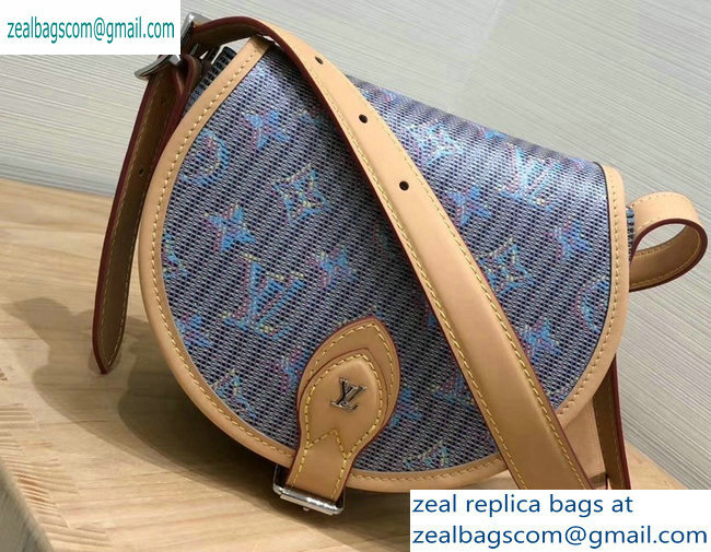 Louis Vuitton Monogram LV Pop Print Tambourin Bag M55460 Blue 2019