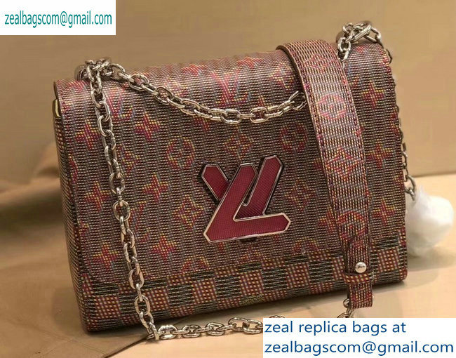 Louis Vuitton Monogram LV Pop Print Twist MM Bag M55480 Pink 2019