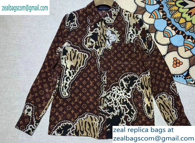 Louis Vuitton Monogram and Animal Print Shirt 2019 - Click Image to Close