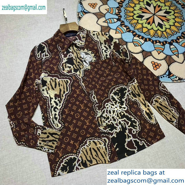 Louis Vuitton Monogram and Animal Print Shirt 2019