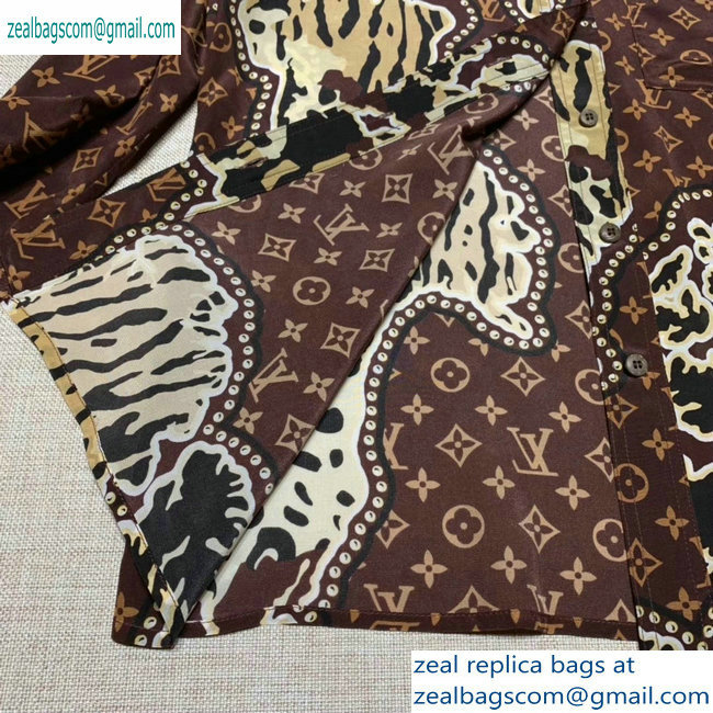 Louis Vuitton Monogram and Animal Print Shirt 2019