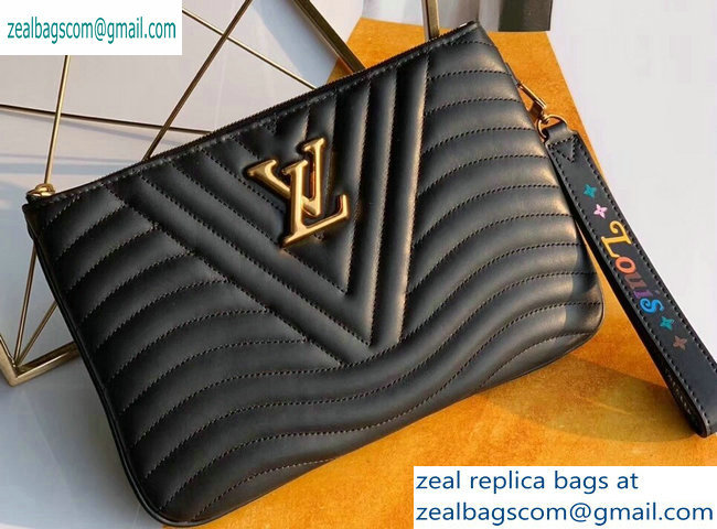 Louis Vuitton New Wave Zip Pochette Bag M63943 Black 2019