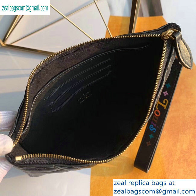 Louis Vuitton New Wave Zip Pochette Bag M63943 Black 2019 - Click Image to Close