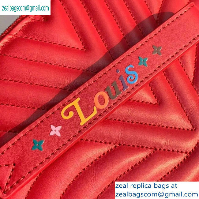 Louis Vuitton New Wave Zip Pochette Bag M67500 Red 2019 - Click Image to Close