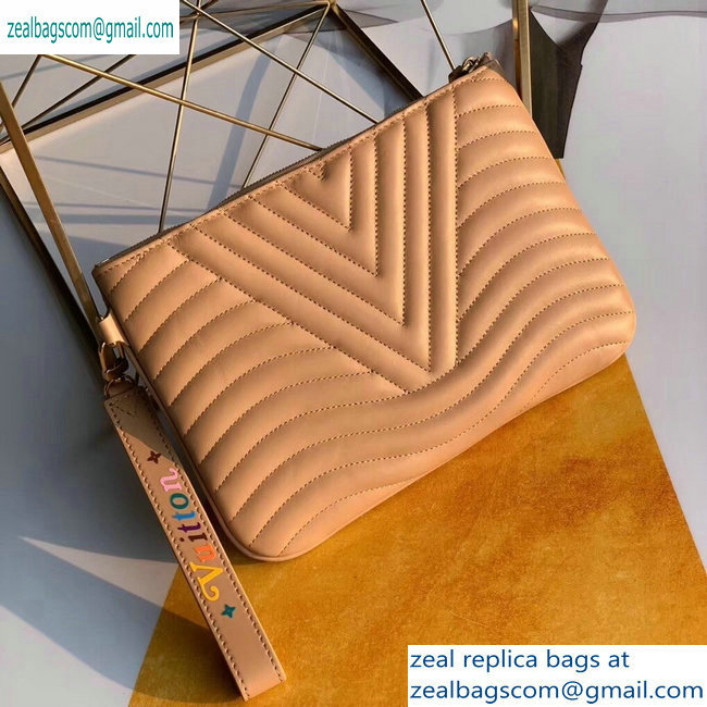 Louis Vuitton New Wave Zip Pochette Bag M68478 Apricot 2019