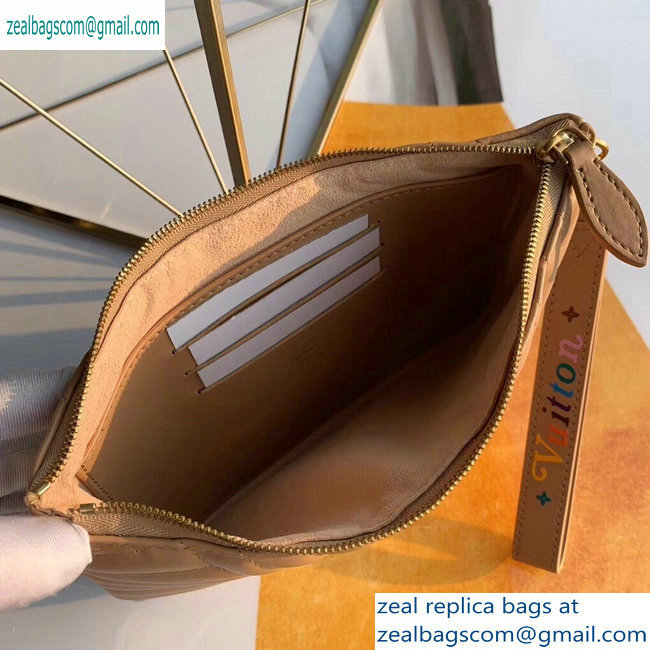 Louis Vuitton New Wave Zip Pochette Bag M68478 Apricot 2019