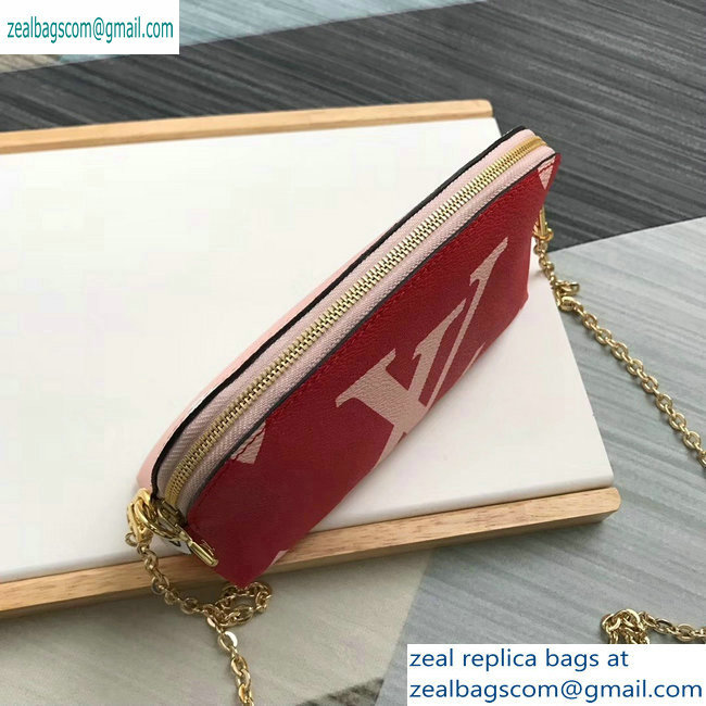 Louis Vuitton Pochette Cosmetique Cosme XL Bag with Chain M67694 Rouge