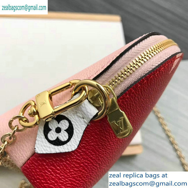 Louis Vuitton Pochette Cosmetique Cosme XL Bag with Chain M67694 Rouge
