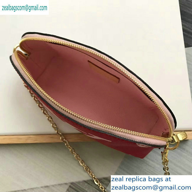 Louis Vuitton Pochette Cosmetique Cosme XL Bag with Chain M67694 Rouge
