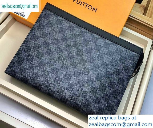 Louis Vuitton Pochette Voyage MM Bag Damier Graphite Canvas N41696 - Click Image to Close