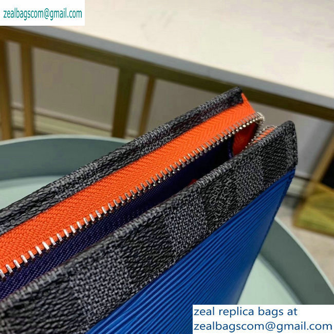 Louis Vuitton Pochette Voyage MM Bag Epi Leather M62912 Blue