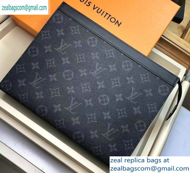 Louis Vuitton Pochette Voyage MM Bag Monogram Eclipse Canvas M61692 - Click Image to Close