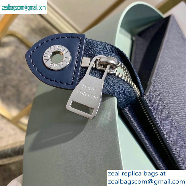 Louis Vuitton Pochette Voyage MM Bag Taiga Leather M30575 Blue