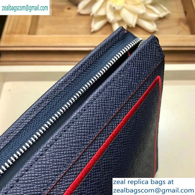 Louis Vuitton Pochette Voyage MM Bag Taiga Leather Outline Navy Blue/Red M63394 - Click Image to Close