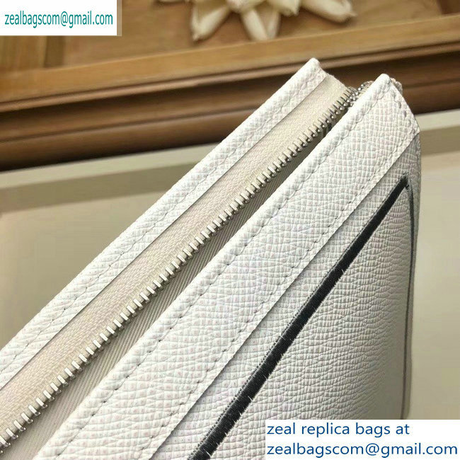 Louis Vuitton Pochette Voyage MM Bag Taiga Leather Outline White/Gray