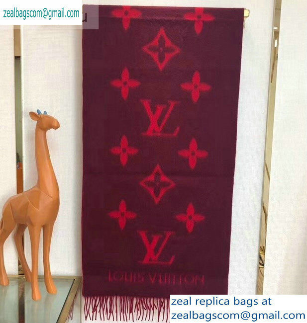 Louis Vuitton Reykjavik Scarf 185x45cm M75505 Cherry