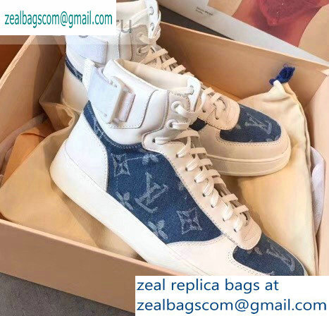 Louis Vuitton Rivoli Sneakers Boots Blue 2019