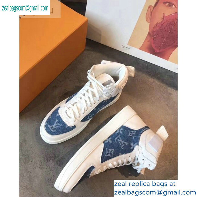 Louis Vuitton Rivoli Sneakers Boots Blue 2019