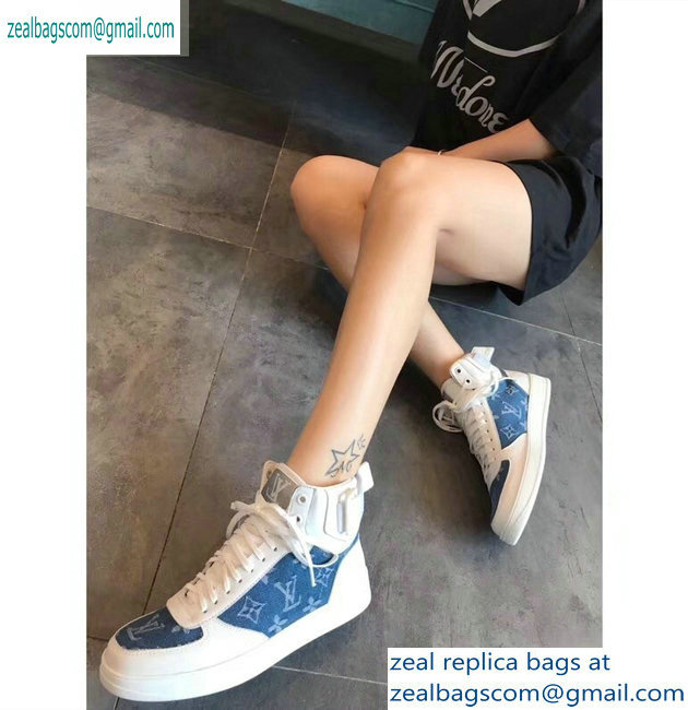 Louis Vuitton Rivoli Sneakers Boots Blue 2019