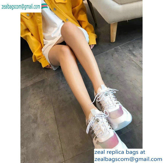 Louis Vuitton Run Away Pulse Sneakers Iridescent Prism Baby Blue 2019