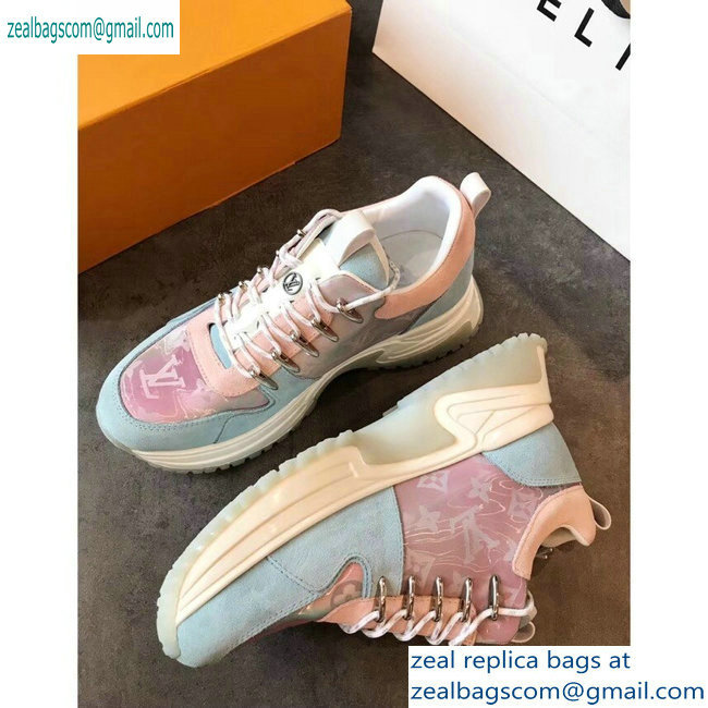 Louis Vuitton Run Away Pulse Sneakers Iridescent Prism Baby Blue 2019
