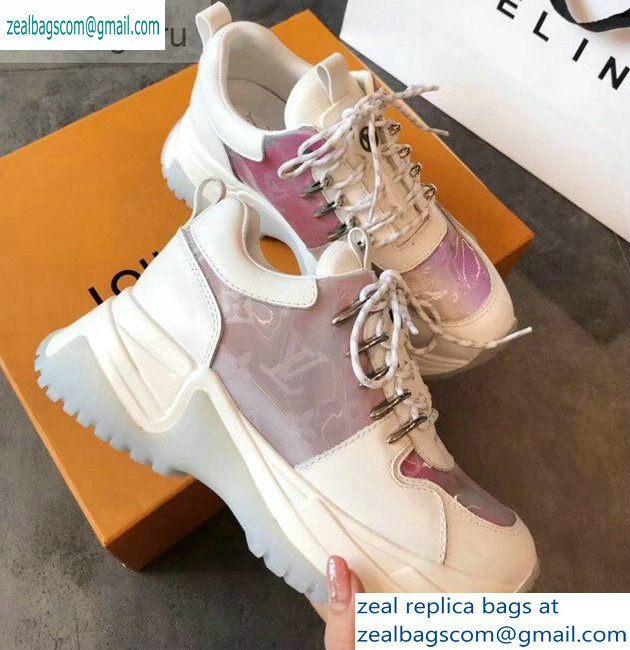 Louis Vuitton Run Away Pulse Sneakers Iridescent Prism White 2019 - Click Image to Close