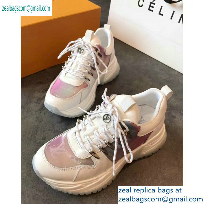 Louis Vuitton Run Away Pulse Sneakers Iridescent Prism White 2019 - Click Image to Close