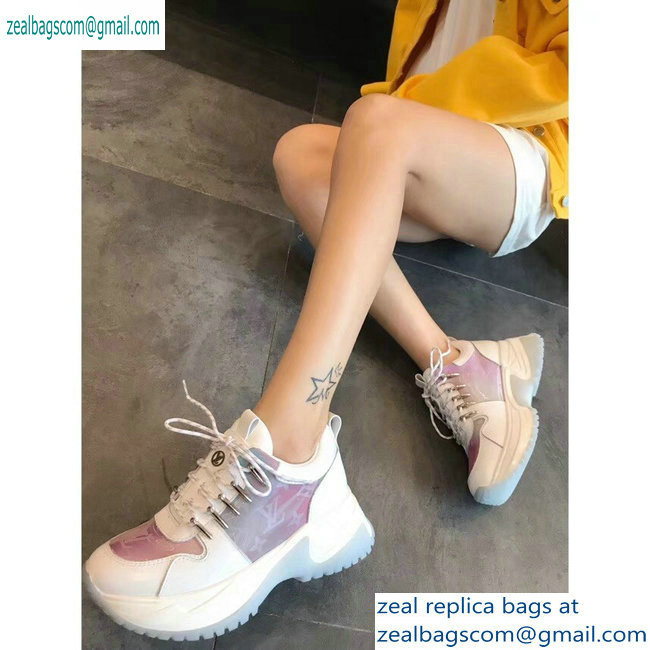 Louis Vuitton Run Away Pulse Sneakers Iridescent Prism White 2019 - Click Image to Close