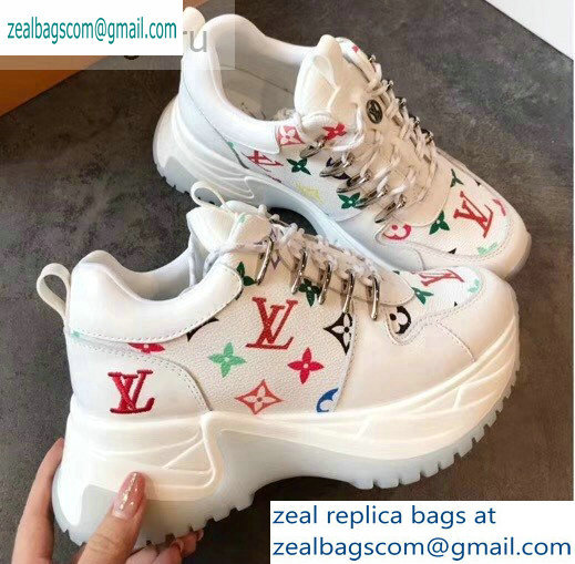 Louis Vuitton Run Away Pulse Sneakers White/Multicolor 2019 - Click Image to Close