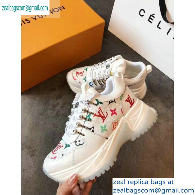 Louis Vuitton Run Away Pulse Sneakers White/Multicolor 2019 - Click Image to Close