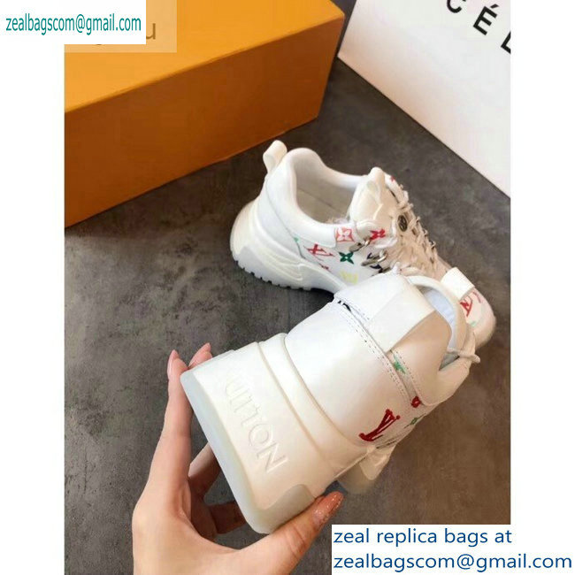 Louis Vuitton Run Away Pulse Sneakers White/Multicolor 2019 - Click Image to Close