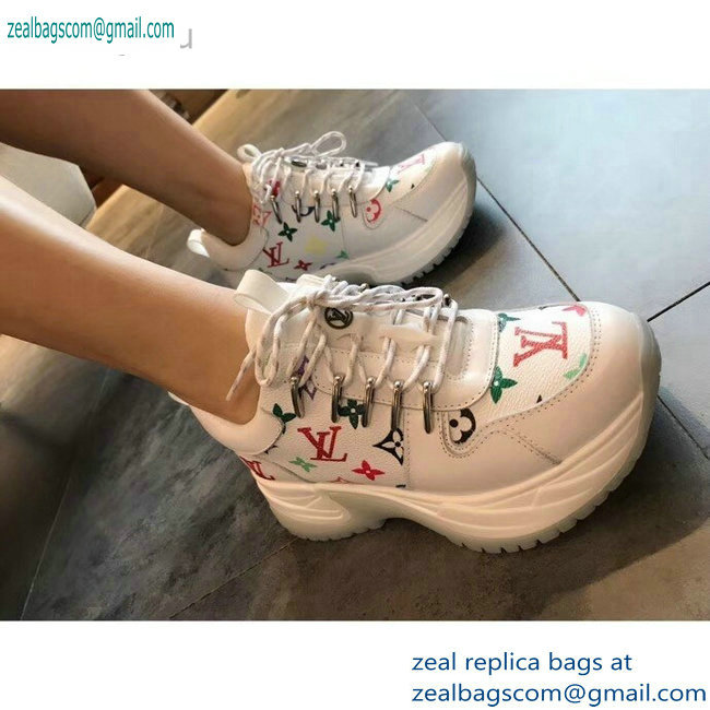 Louis Vuitton Run Away Pulse Sneakers White/Multicolor 2019 - Click Image to Close