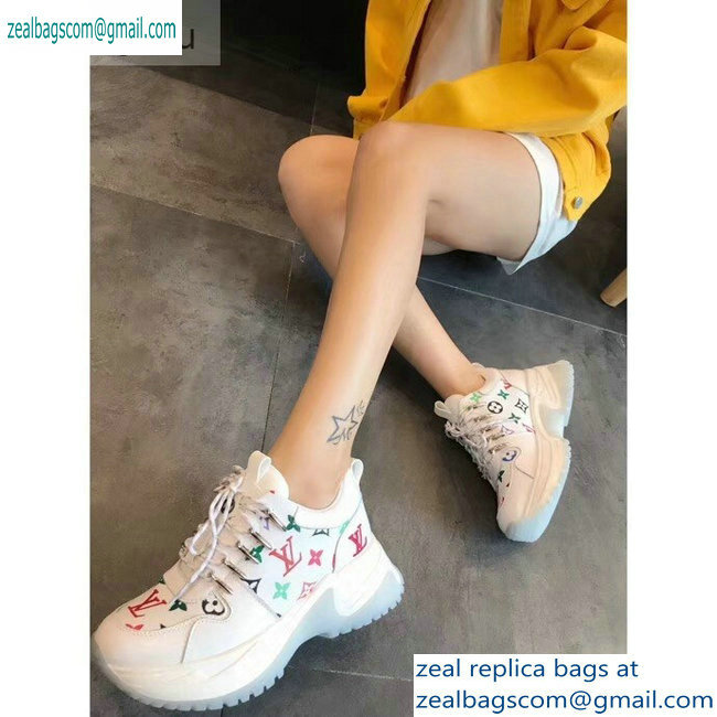 Louis Vuitton Run Away Pulse Sneakers White/Multicolor 2019 - Click Image to Close