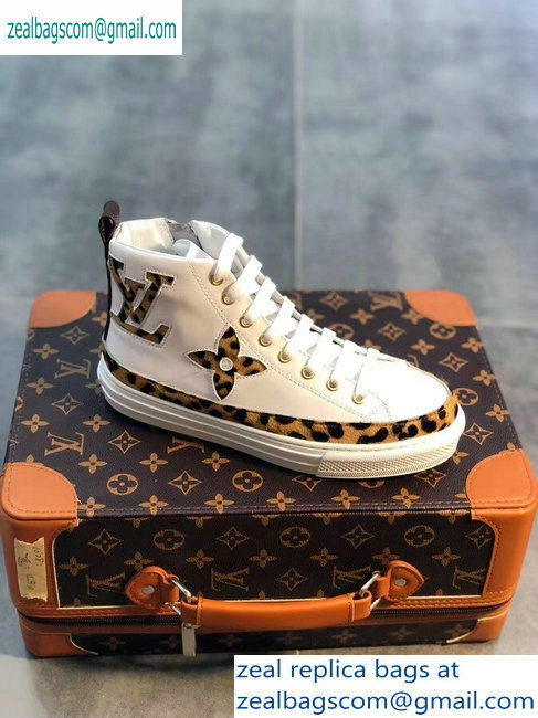 Louis Vuitton Stellar Sneakers Boots Leopard Print 2019 - Click Image to Close