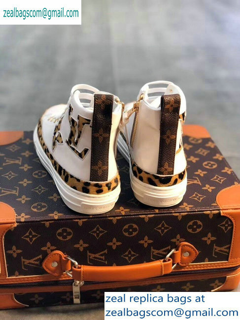 Louis Vuitton Stellar Sneakers Boots Leopard Print 2019 - Click Image to Close