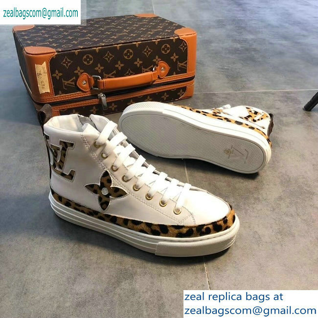 Louis Vuitton Stellar Sneakers Boots Leopard Print 2019