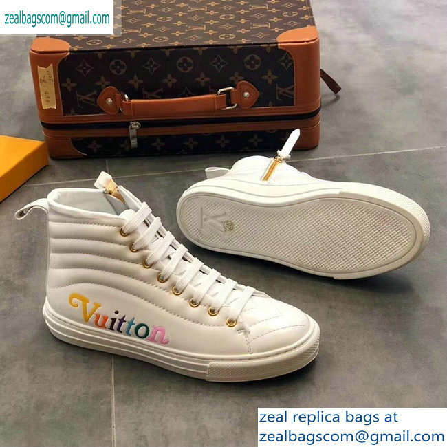 Louis Vuitton Stellar Sneakers Boots New Wave Quilted White 2019