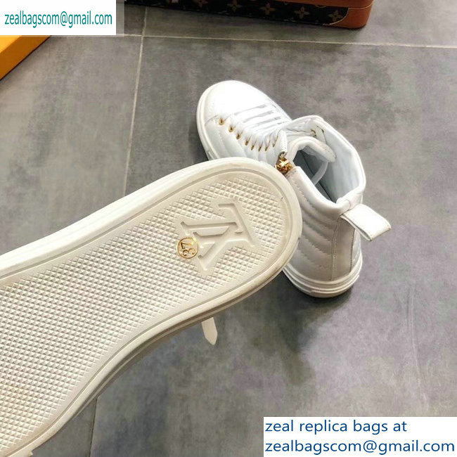 Louis Vuitton Stellar Sneakers Boots New Wave Quilted White 2019 - Click Image to Close