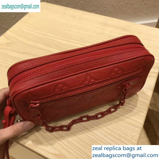 Louis Vuitton Taurillon Monogram Pochette Volga Pouch Bag M53554 RED 2019 - Click Image to Close