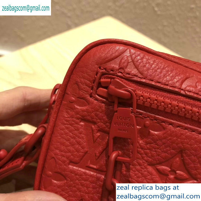 Louis Vuitton Taurillon Monogram Pochette Volga Pouch Bag M53554 RED 2019 - Click Image to Close