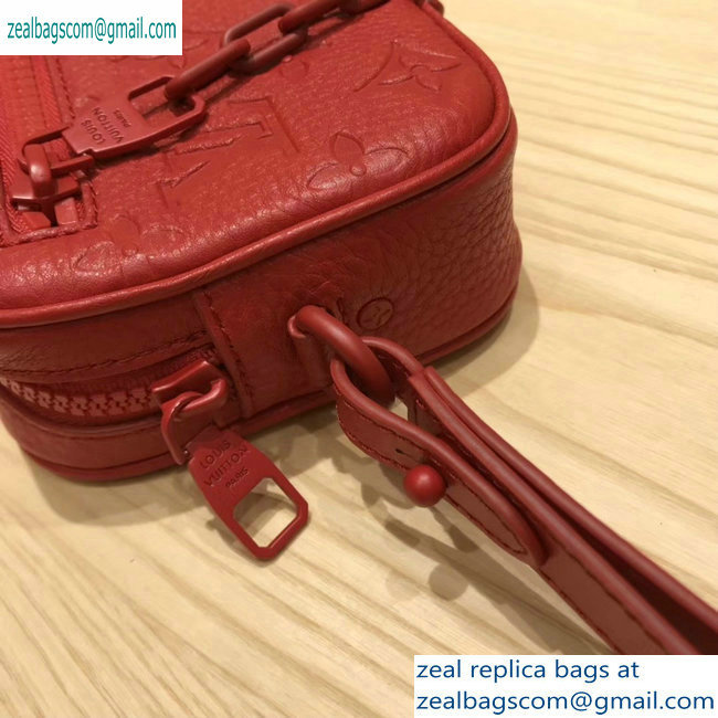 Louis Vuitton Taurillon Monogram Pochette Volga Pouch Bag M53554 RED 2019 - Click Image to Close