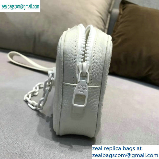 Louis Vuitton Taurillon Monogram Pochette Volga Pouch Bag M53554 white 2019